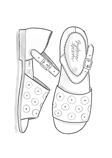 Sandal i nappa - papegojröd