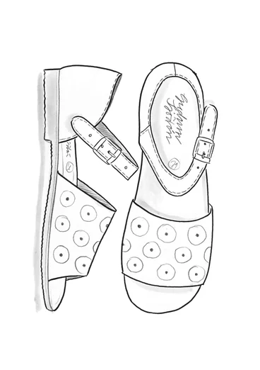 Sandal i nappa - papegojröd