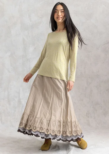 Vävd underkjol i ekologisk bomull - mörk natur