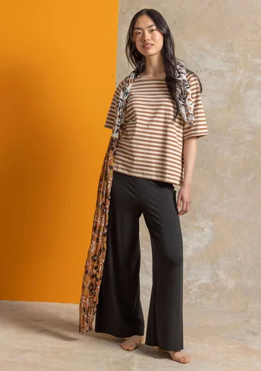 Trikåbyxa i lyocell/elastan - svart