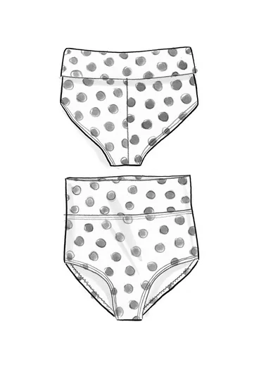 Bikinitrosa "Sunshine" i återvunnen polyamid/elastan - rosa begonia/mönstrad