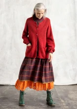 Kofta i alpackamix - papegojröd/melange