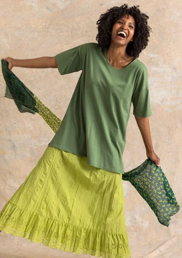 Trikåtunika ”Himla” i ekologisk bomull - rosmarin