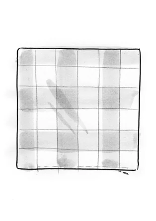 Kuddfodral "Andes" i ekologisk bomull - henna