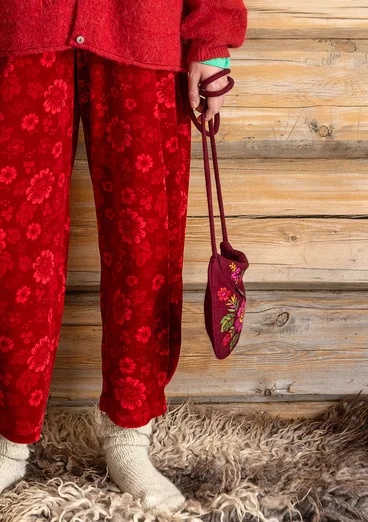 Väska "Nome" i ull - aubergine