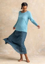 Vävd underkjol i ekologisk bomull - indigogrön