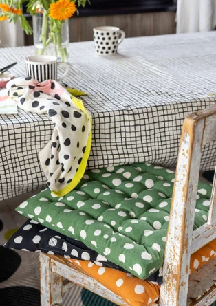 Sittdyna "Mary" i ekologisk bomull - koriander