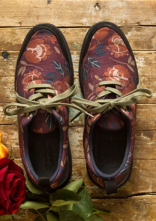 Sneaker "Olga" i återvunnen polyester - aubergine