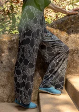 Trikåbyxa "Harriet" i lyocell/elastan - svart