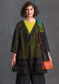 Kimono "Create" i bomull - svart