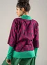 Vävd blus "Kelly" i ekologisk bomull (allium/mönstrad XL)