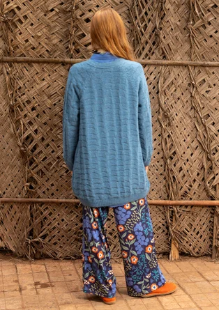 Trikåbyxa "Harriet" i lyocell/elastan - midnattsblå