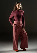 Vävd byxa i ekologisk bomull - dovröd