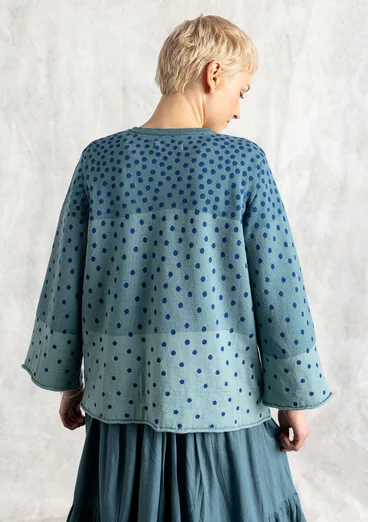 Kofta "Siv" i återvunnen/ekologisk bomull - veronagrön