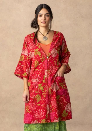 Kimono "Ayaka" i ekologisk bomull - körsbär