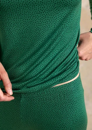 Trikåleggings ”Bianca” i lyocell/elastan - mörk smaragd