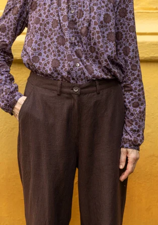 Vävd byxa "Agatha" i ekologisk bomull - mullbär