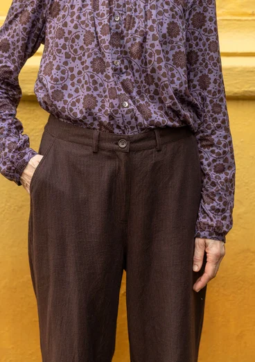 Vävd byxa "Agatha" i ekologisk bomull - mullbär