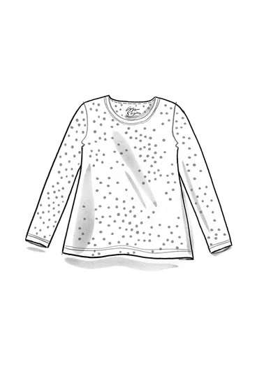 Trikåtop "Tina" i lyocell/elastan - henna/mönstrad