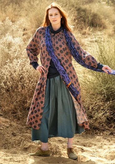 Vävd klänning "Gjusta" i ekologisk bomull - gammelrosa