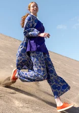 Vävd byxa "Moonlight" i viskos/lin - lupin