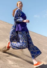 Vävd byxa "Moonlight" i viskos/lin - lupin