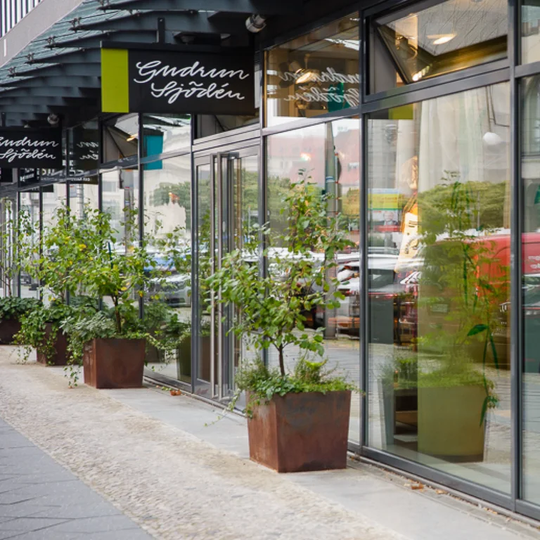 Outside Gudrun Sjödén’s store in Berlin.
