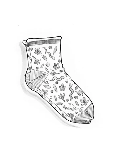 Ankelstrumpa "Claire" i ekologisk bomull - vanilj