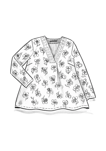 Blus "Andes" i ekologisk bomull - mörk indigo