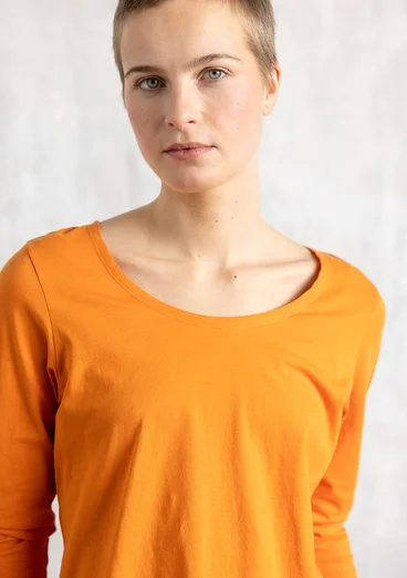 Trikåtop i ekologisk bomull - physalis