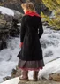 Velourklänning "Nootka" i ekologisk bomull/återvunnen polyester (svart L)