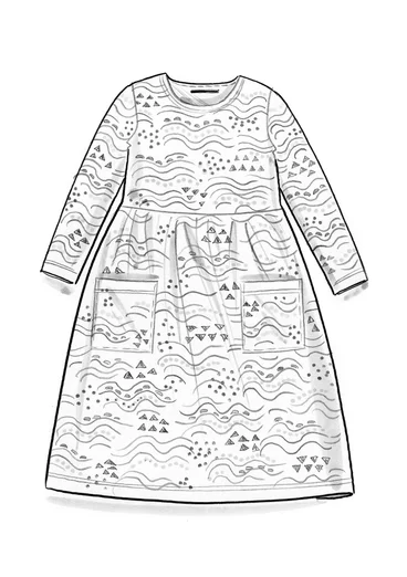 Trikåklänning "Dorinda" i ekologisk bomull/modal - svart