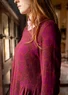 Trikåklänning "Isabella" i ekologisk bomull/modal (aubergine L)