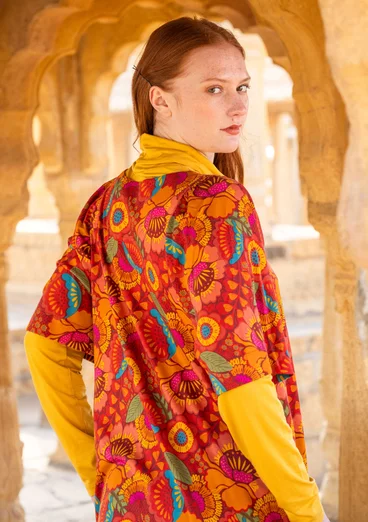 Trikåklänning "Hana" i ekologisk bomull/modal - papegojröd