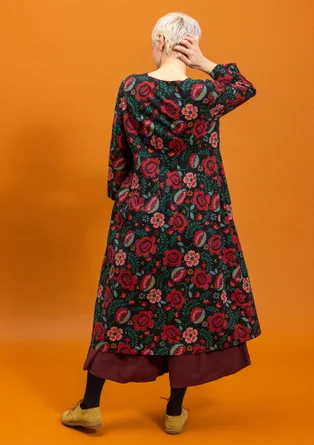 Vävd klänning "Cleo" i ekologisk bomull - svart