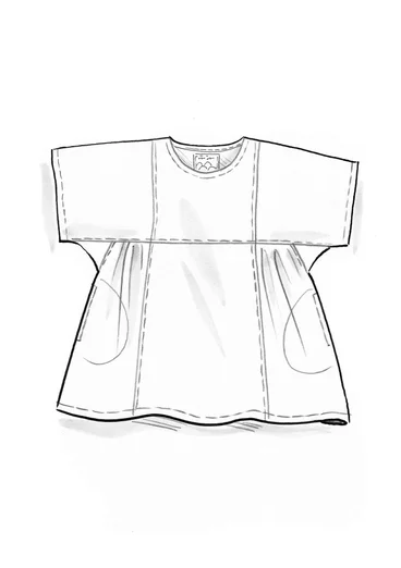 Vävd tunika "Reflexions" i ekologisk bomull - klarröd