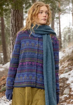 Kofta "Canwood" i ekologisk/återvunnen bomull - viol