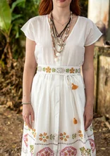 Mönstrat bälte "Cross" i eklogiskt bomull - halvblekt