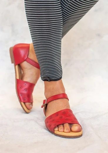Sandal i nappa - papegojröd