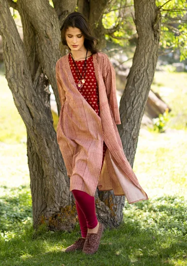 Vävd klänning ”Rose hip” i ekologisk bomull - henna