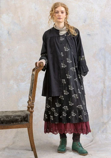 Trikåklänning "Rönnbär" i ekologisk bomull/modal - svart