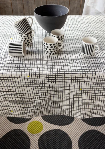 Matta "Mary" i ekologisk bomull och jute - svart