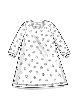 Trikåtunika "Ton" i ekologisk bomull - tagetes