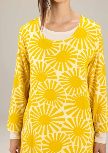 Mönstrad topp "Taiyoko" i lyocell/elastan - gullregn