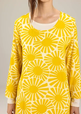 Mönstrad topp "Taiyoko" i lyocell/elastan - gullregn