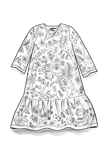 Trikåklänning "Yura" i ekologisk lyocell/elastan - midnattsblå