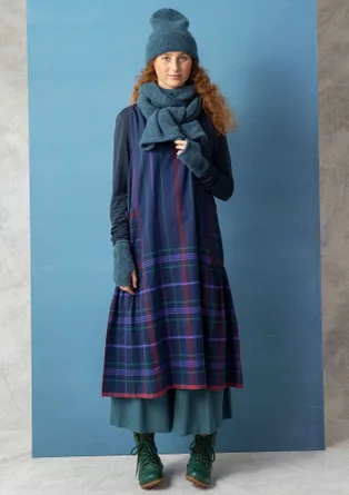 Torgvante i alpackamix - indigogrön/melange