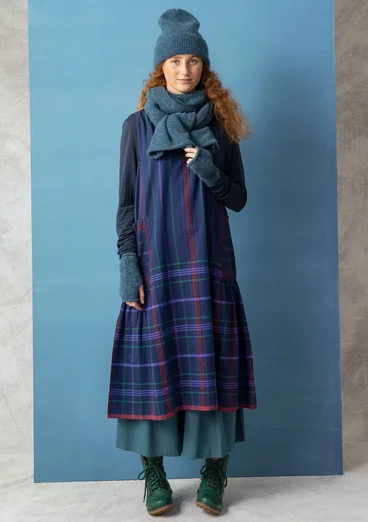 Torgvante i alpackamix - indigogrön/melange