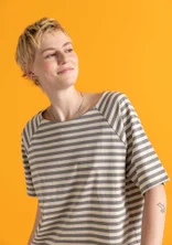 Basrands T-shirt i ekologisk bomull - järngrå/fjäder