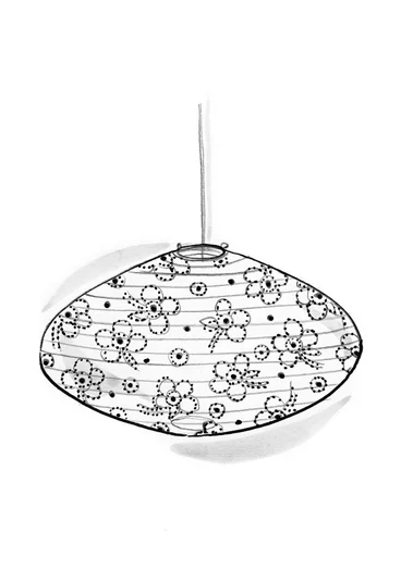 Lampskärm "Peru" i ekologisk bomull - mandelmjölk